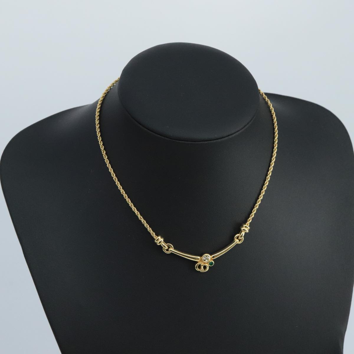 Christian Dior Necklace metal Gold Tone Auth 103068