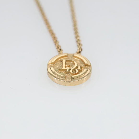 Christian Dior Necklace metal Gold Tone Auth 103071
