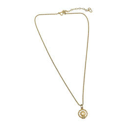 Christian Dior Necklace metal Gold Tone Auth 103072
