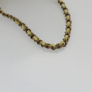 CHANEL Purse Party Bag Satin Yellow CC Auth 103080AV-7