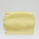 CHANEL Purse Party Bag Satin Yellow CC Auth 103080AV-5