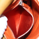 PRADA Chain Shoulder Bag Leather Beige Silver Auth 103084V-25