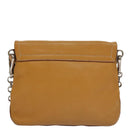 PRADA Chain Shoulder Bag Leather Beige Silver Auth 103084V-2