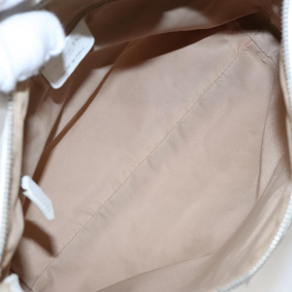 Christian Dior Trotter Canvas Shoulder Bag White Auth 103087V