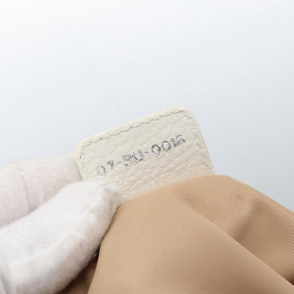 Christian Dior Trotter Canvas Shoulder Bag White Auth 103087V