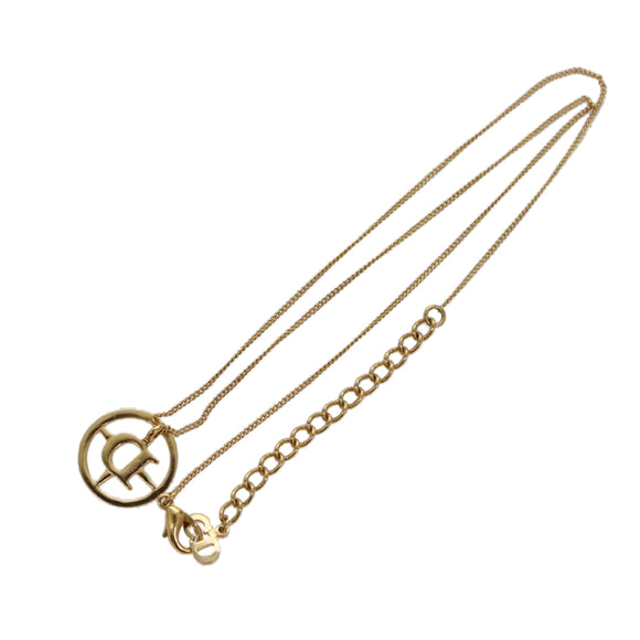 Christian Dior Necklace metal Gold Auth 103088
