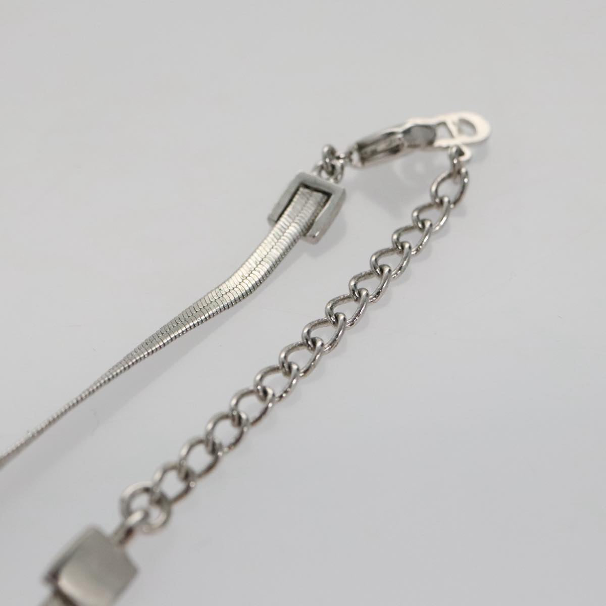 Christian Dior Necklace metal Silver Auth 103092