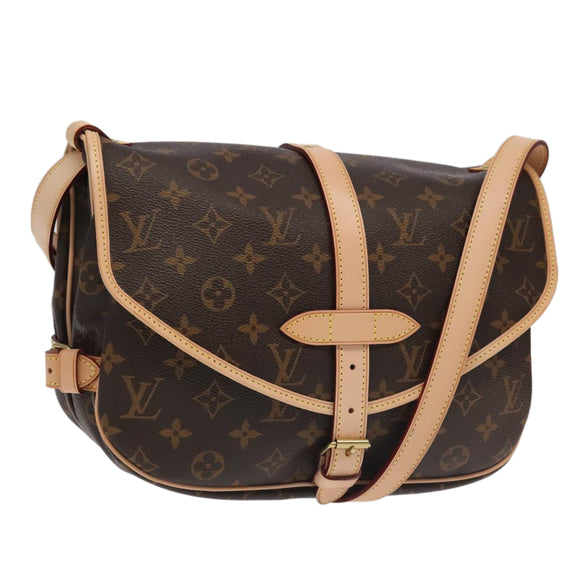 LOUIS VUITTON Monogram Saumur 30 Shoulder Bag M42256 LV Auth 103095SV