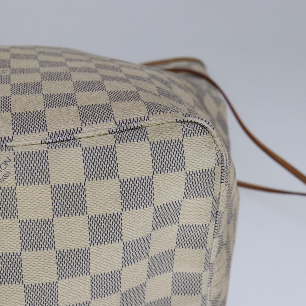 LOUIS VUITTON Damier Azur Neverfull GM Tote Bag N41360 LV Auth 103110