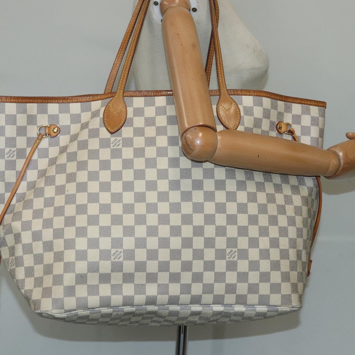 LOUIS VUITTON Damier Azur Neverfull GM Tote Bag N41360 LV Auth 103110