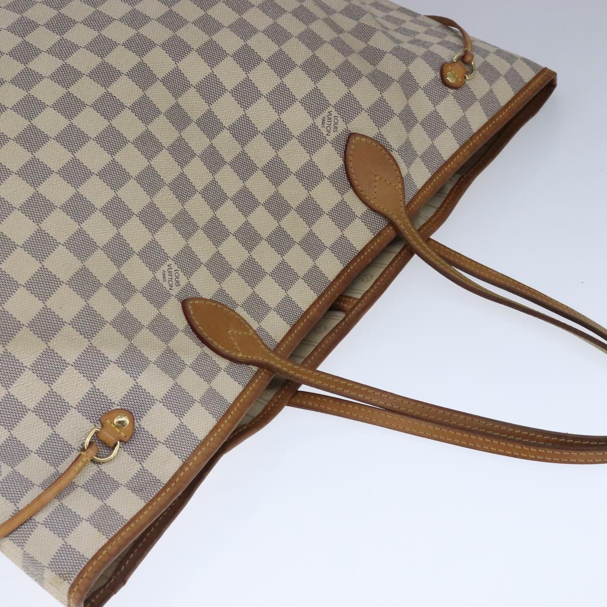 LOUIS VUITTON Damier Azur Neverfull GM Tote Bag N41360 LV Auth 103110