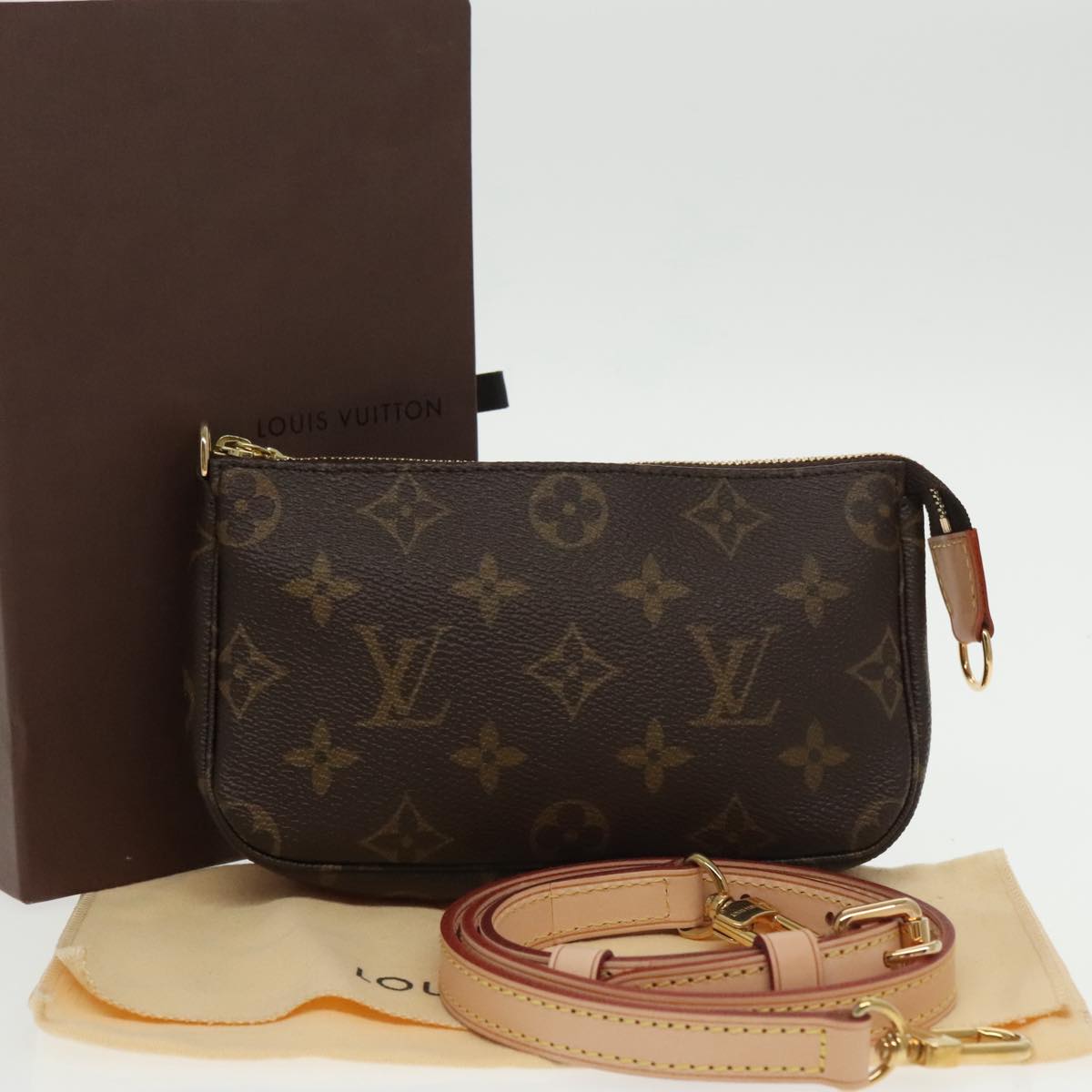 LOUIS VUITTON Monogram Mini Pochette Accessoires Pouch M58009 LV Auth 103131A