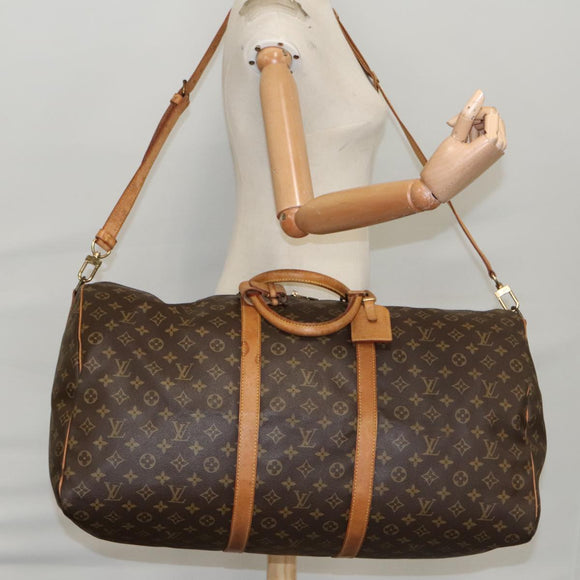 LOUIS VUITTON Monogram Keepall Bandouliere 60 Boston Bag M41412 LV Auth 103163