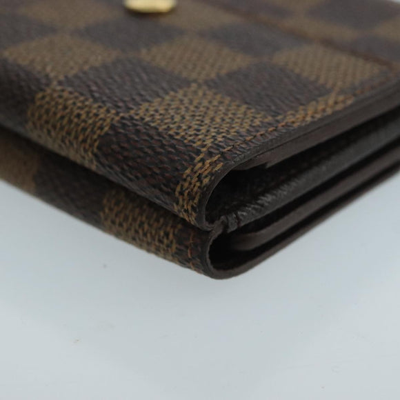 LOUIS VUITTON Damier Ebene Portefeuille Elise Wallet N61654 LV Auth 103195