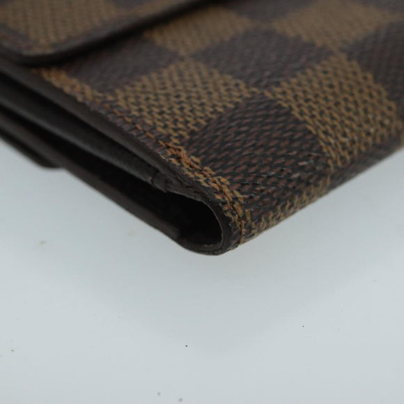LOUIS VUITTON Damier Ebene Portefeuille Elise Wallet N61654 LV Auth 103195A