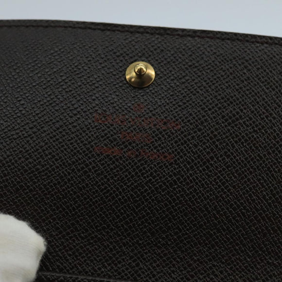 LOUIS VUITTON Damier Ebene Portefeuille Elise Wallet N61654 LV Auth 103195A