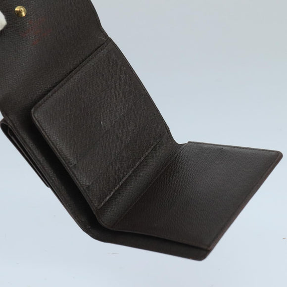 LOUIS VUITTON Damier Ebene Portefeuille Elise Wallet N61654 LV Auth 103195
