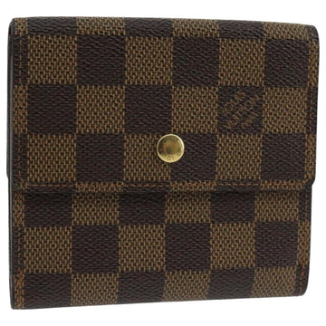 LOUIS VUITTON Damier Ebene Portefeuille Elise Wallet N61654 LV Auth 103195