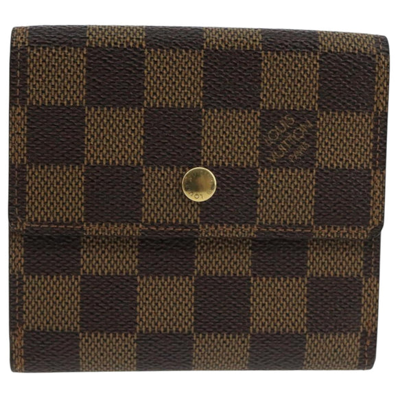 LOUIS VUITTON Damier Ebene Portefeuille Elise Wallet N61654 LV Auth 103195