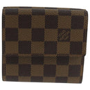 LOUIS VUITTON Damier Ebene Portefeuille Elise Wallet N61654 LV Auth 103195-2