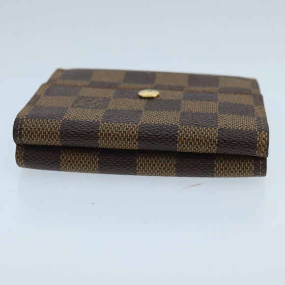 LOUIS VUITTON Damier Ebene Portefeuille Elise Wallet N61654 LV Auth 103195