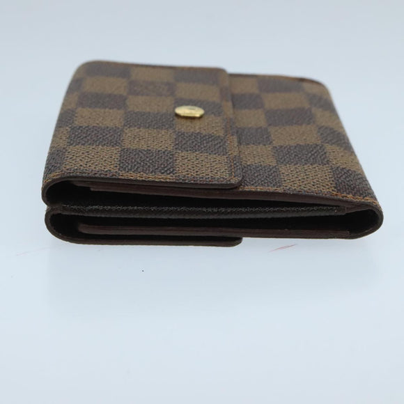 LOUIS VUITTON Damier Ebene Portefeuille Elise Wallet N61654 LV Auth 103195