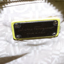 Salvatore Ferragamo Sofia Gancini Hand Bag Straw Leather 2way Green Auth 103207V-21