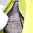 Salvatore Ferragamo Sofia Gancini Hand Bag Straw Leather 2way Green Auth 103207V-23