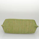 Salvatore Ferragamo Sofia Gancini Hand Bag Straw Leather 2way Green Auth 103207V-5