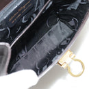 Salvatore Ferragamo Gancini Hand Bag Leather 2way Dark Brown Gold Auth 103214-11