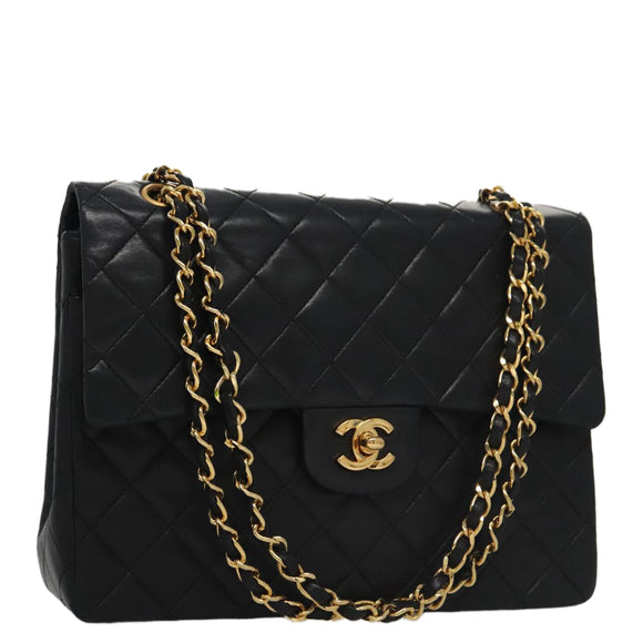 CHANEL Matelasse 25 Chain Valentine Limited Lammleder Schwarz CC Auth 103226SAM