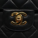CHANEL Matelasse 25 Chain Valentine Limited Lammleder Schwarz CC Auth 103226SAM-19