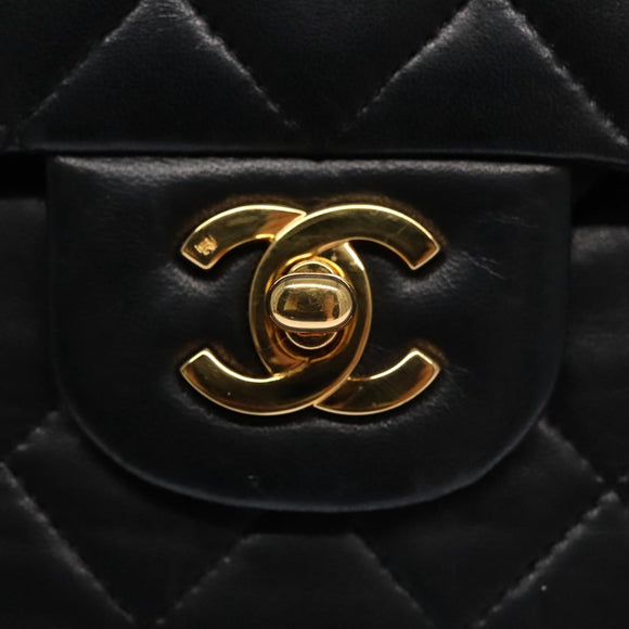 CHANEL Matelasse 25 Chain Valentine Limited Lammleder Schwarz CC Auth 103226SAM