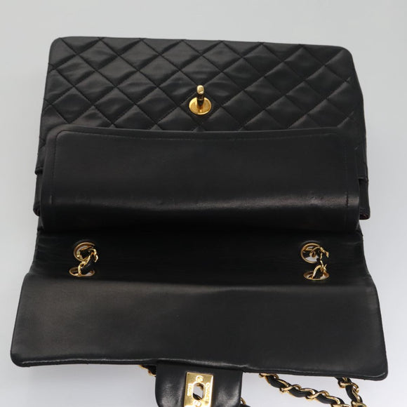 CHANEL Matelasse 25 Chain Valentine Limited Lammleder Schwarz CC Auth 103226SAM