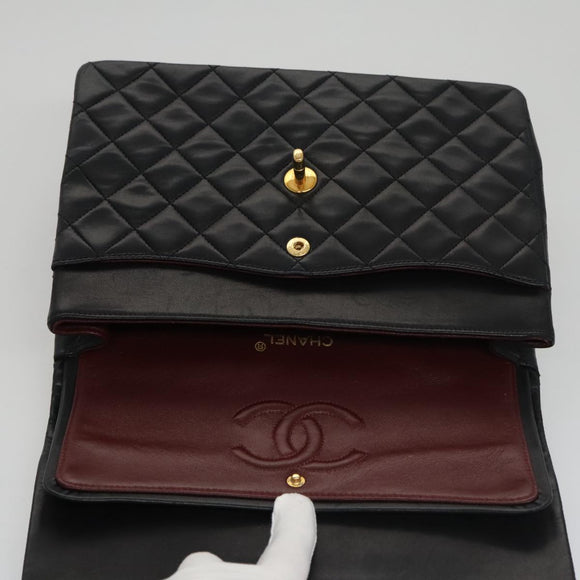 CHANEL Matelasse 25 Chain Valentine Limited Lammleder Schwarz CC Auth 103226SAM