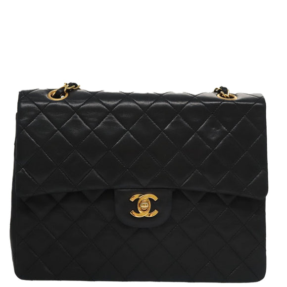 CHANEL Matelasse 25 Chain Valentine Limited Lammleder Schwarz CC Auth 103226SAM