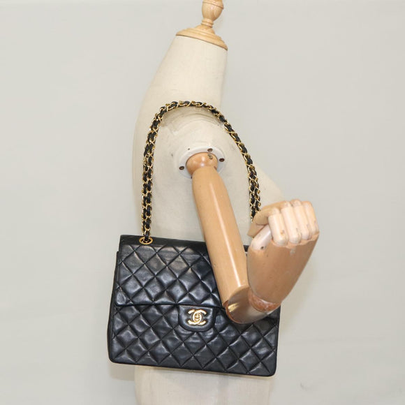 CHANEL Matelasse 25 Chain Valentine Limited Lammleder Schwarz CC Auth 103226SAM