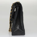 CHANEL Matelasse 25 Chain Valentine Limited Lammleder Schwarz CC Auth 103226SAM-3
