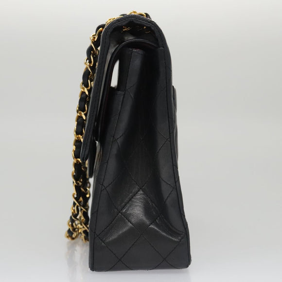 CHANEL Matelasse 25 Chain Valentine Limited Lammleder Schwarz CC Auth 103226SAM