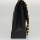 CHANEL Matelasse 25 Chain Valentine Limited Lammleder Schwarz CC Auth 103226SAM-4
