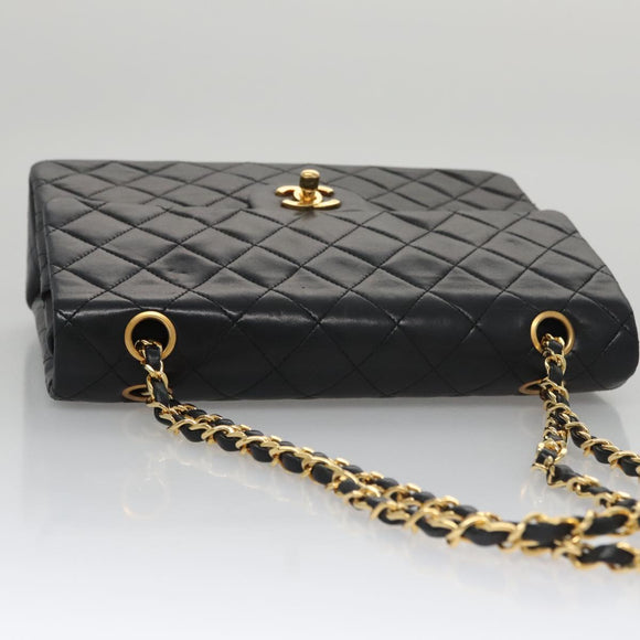 CHANEL Matelasse 25 Chain Valentine Limited Lammleder Schwarz CC Auth 103226SAM