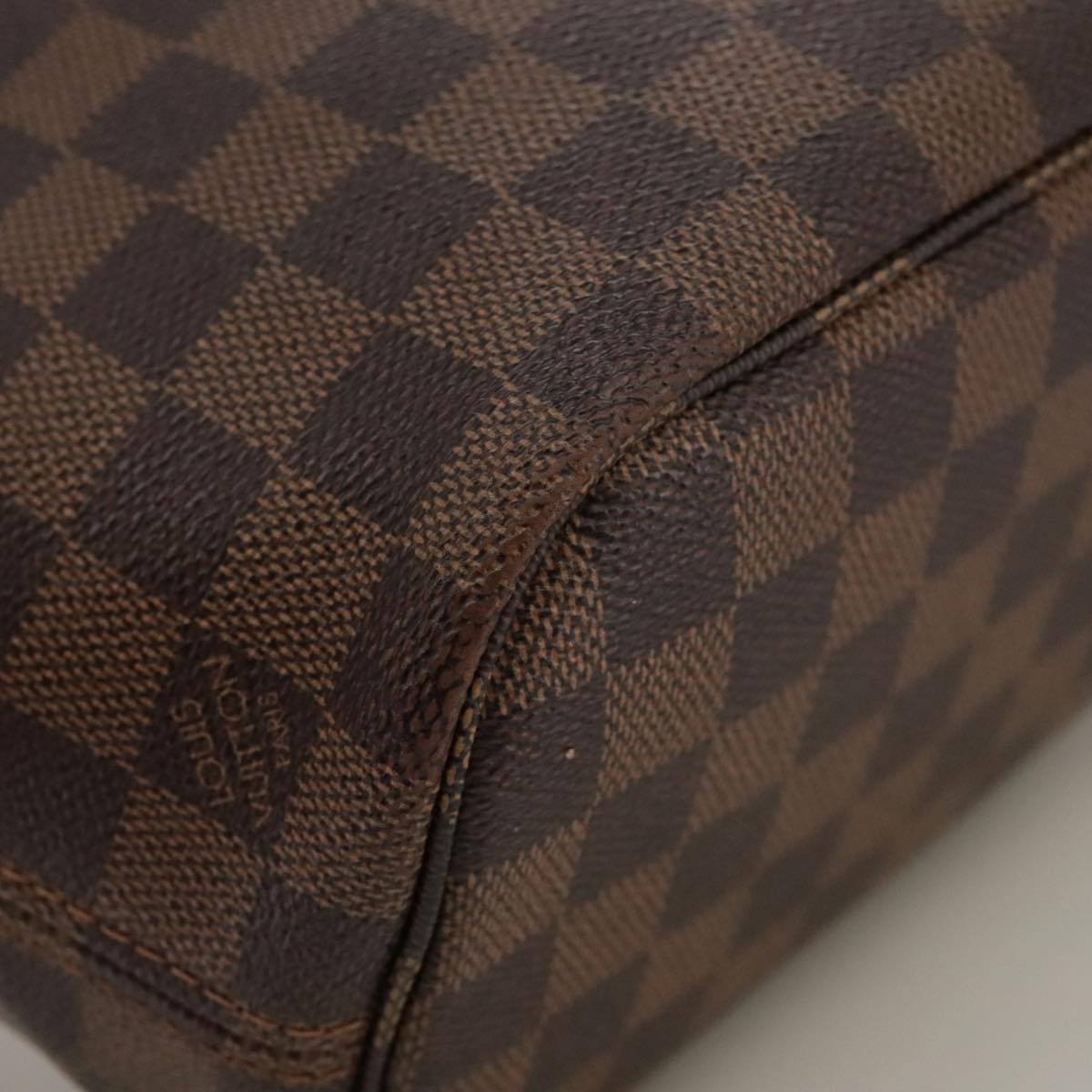 LOUIS VUITTON Damier Ebene Neverfull PM Tote Bag N51109 LV Auth 103236