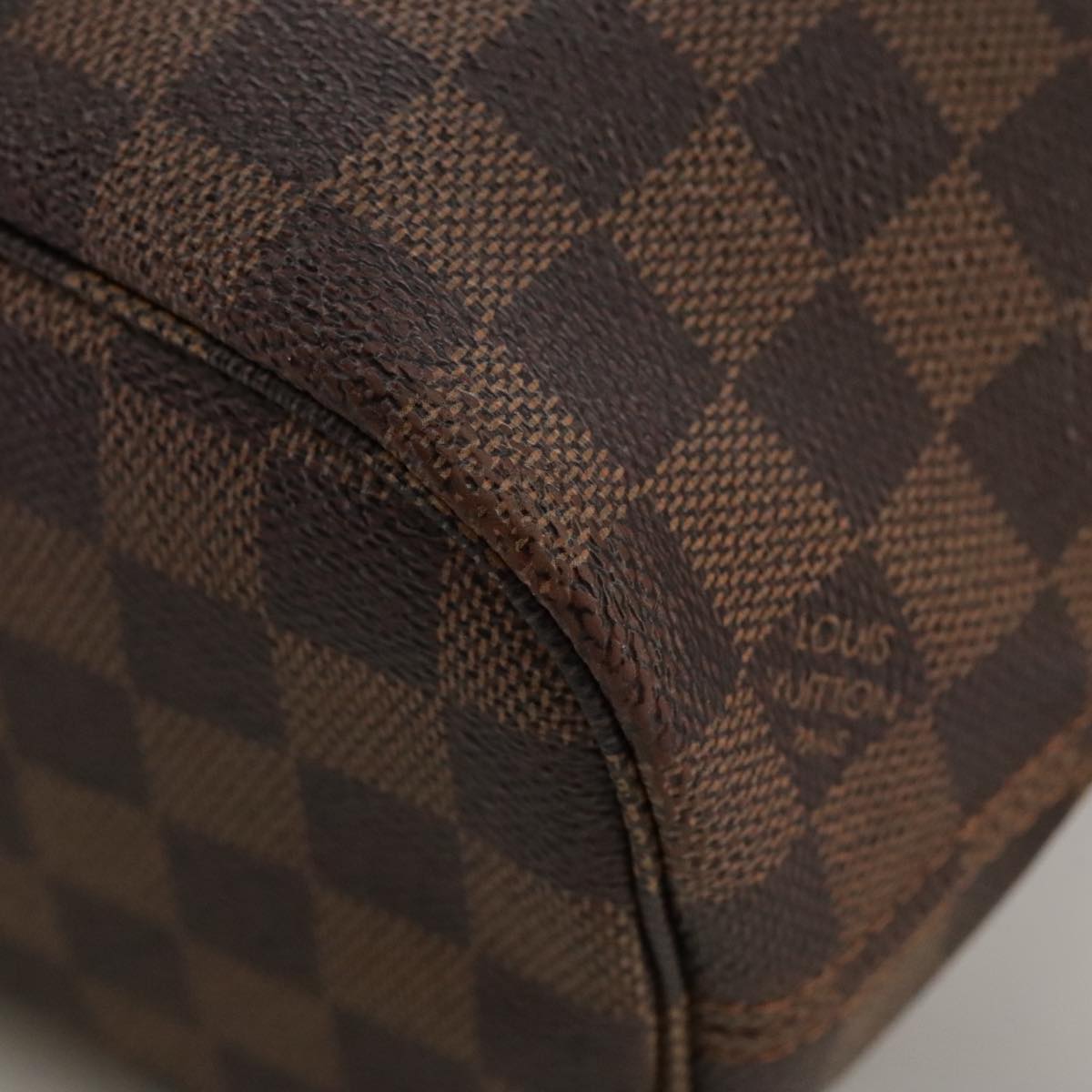 LOUIS VUITTON Damier Ebene Neverfull PM Tote Bag N51109 LV Auth 103236