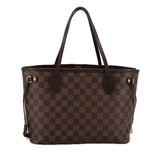 LOUIS VUITTON Damier Ebene Neverfull PM Tote Bag N51109 LV Auth 103236