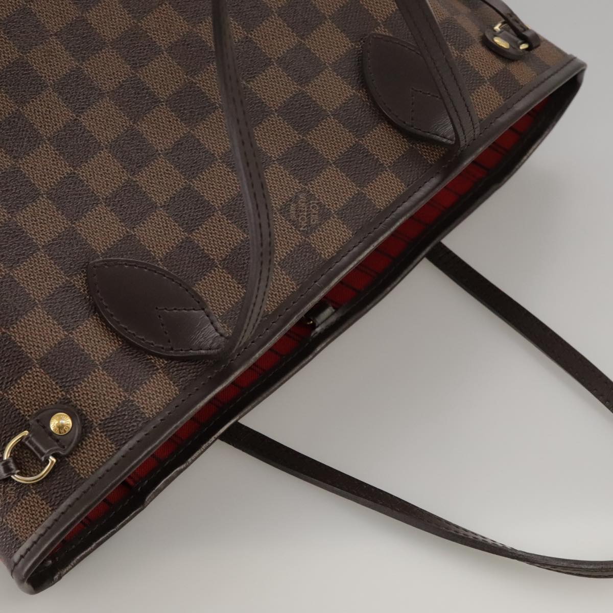 LOUIS VUITTON Damier Ebene Neverfull PM Tote Bag N51109 LV Auth 103236