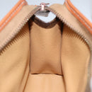 CELINE Macadam Canvas Pouch PVC Leather Brown Auth 103244-18