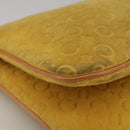 CELINE C Macadam Canvas Shoulder Bag Yellow Auth 103245-9