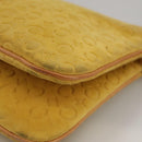 CELINE C Macadam Canvas Shoulder Bag Yellow Auth 103245-15