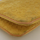 CELINE C Macadam Canvas Shoulder Bag Yellow Auth 103245-16