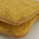 CELINE C Macadam Canvas Shoulder Bag Yellow Auth 103245-17